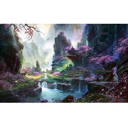 Алмазная мозаика 'Цветущий каньон', 30*40см, с рам