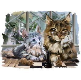 Алмазная мозаика 'Шахматная партия', 30*40см, без