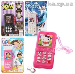 Телефон 6969 10,5см, муз, 4 вида (FR,Даша,коТ,HK),