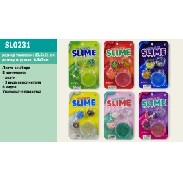 Набор Mix Slime лизун с разными наполнителями, 6 в