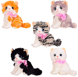 Мягкая игрушка 'Кошка', муз. 5 видов, 20см, пак. 2