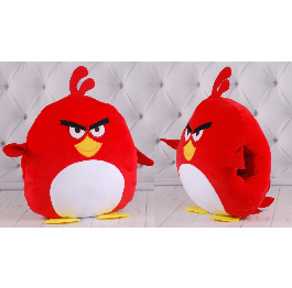 Игрушка-подушка-муфта, Birds, красная, 30*30см