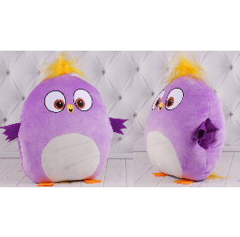 Игрушка-подушка-муфта, Birds, фиолетовая, 30*30см