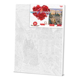Картина по номерам  №6 'Коты на крыше' 40*50см, се