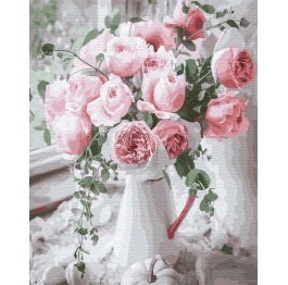 Картина по номерам 'Букет нежных роз', в термопаке