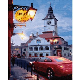Картина по номерам 'Вечер провинциального городка'