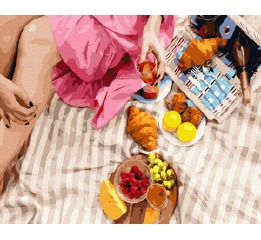 Картина по номерам 'Вкусности на пикник', в термоп
