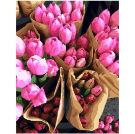 Картина по номерам 'Голландские тюльпаны', в термо