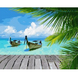 Картина по номерам 'Райское побережье', в термопак