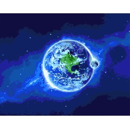 Картина по номерам «Голубая планета» 40*50см, в ко