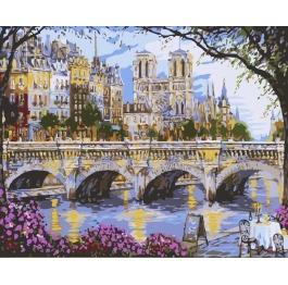 Картина по номерам «Париж. Вид на собор», 40*50см,