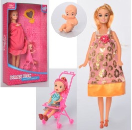 Кукла беремен 10см, пупс, коляска, аксессуары, мик