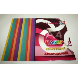 Набор цветной бумаги 'Тетрада', двухсторонняя, офсетная, 14 листов, А4, КЦ037