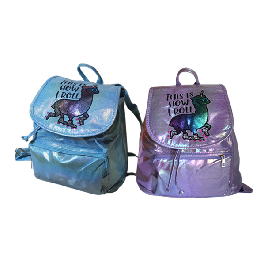 Рюкзак на затяжках 33*28*12см, фиолетово-голубой