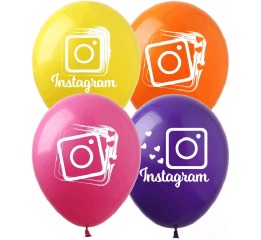 Шарики 12' 'Instagram', 1 ст.,1 цвет, ЦЕНА ЗА УП.