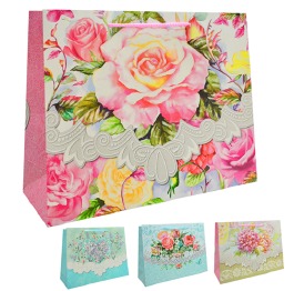 Пакет подарочный бумажный L 'Sweet flower' 45*34*1