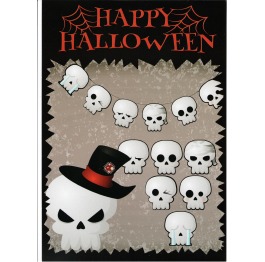 Гирлянда 'Halloween' череп, цилиндр, в пак. 21,5*3