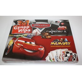 Игра настольная большая 'Тачки' 3 в 1 04039