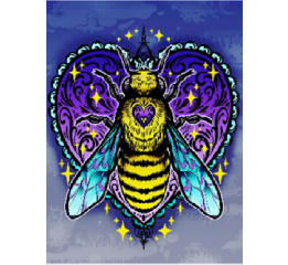 Алмазная мозаика неоновая 'Золотая пчела'  30*40см
