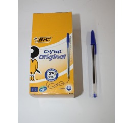 Ручка шариковая, BIC, Cristal, синий, 50 шт., 0,4 мм Ручка шариковая, BIC, Cristal, синий, 50 шт., 0,4 мм