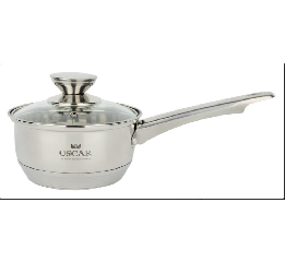 Ковш нерж 'OSCAR CHEF' 0,9л,крышка стекло