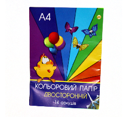 Цветная бумага офсет книжка А4 14л. 'Тетрада'