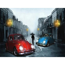 Алмазная мозаика 'Volkswagen Beetle', без подрамни
