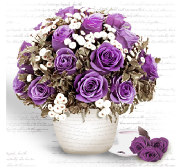 Алмазная мозаика 'Букет фиолетовых роз', 30*40см,