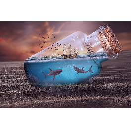 Алмазная мозаика 'Зов моря', 30*40см, без рамки, в
