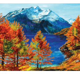 Алмазная мозаика 'Осень в горах', 30*40см, на подр