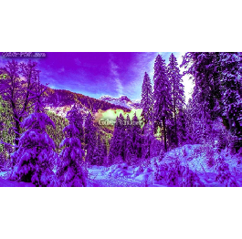 Алмазная мозаика 'Фиолетовый снег', 30*40см, на по