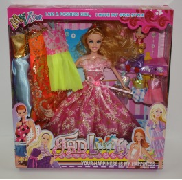 Кукла с нарядом 8815A 28 см, платья 3шт, дочка10см