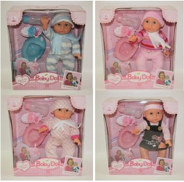 Пупс функц YL1704 6 видов,пьет/писает,с аксесс,в к