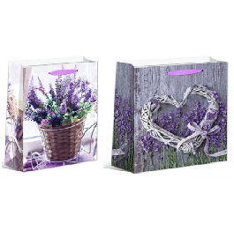 Пакет подарочный бумажный XL 'Lavender 1', ЦЕНА ЗА