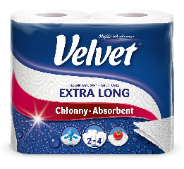 'Velvet'Паперовi рушники Extra Long 2 шари 90вiд.(