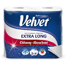 Рушники паперовi 'Velvet'Extra Long 2 ш90вiд.(2шт)