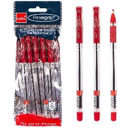 Ручка масляна FINEGRIP Cello червона 388 В ШТ