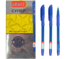 Ручка масляная синяя Ellott  ET2208 (50 шт)