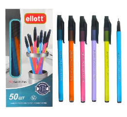Ручка масляная синяя Ellott  ET2210 (50 шт)