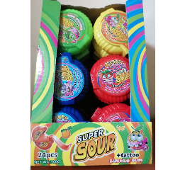 Жеват.гумка рулетка 'Sour Gum'15гр(24шт*16)ШТ