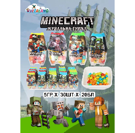 Жув.гумка 'MINECRAFT'5гр(30шт*20)ШТ