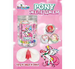 Желе у банці 'Pony' 10гр (30 шт*20) ШТ Ф2