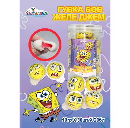 Желе в банке 'Губка Боб'10гр (30 шт*20)ШТ Ф2