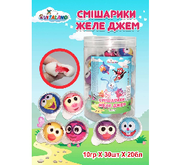 Желе в банке 'Смiшарики'10гр (30шт*20) ШТ Ф2