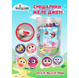 Желе в банке 'Смiшарики'10гр (30шт*20) ШТ Ф2