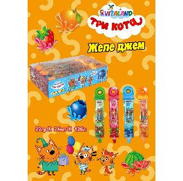 Желе-джем 'ТРИ КОТА' мiкс смакiв 22гр(24шт*12)ШТ