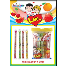 Желе-стiк'Love is' мiкс смакiв 18,5гр(30шт*20)ШТ