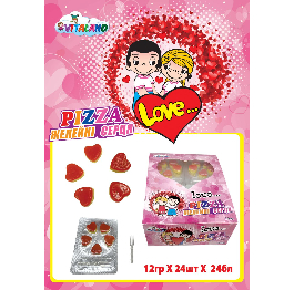 Желейнi серця PIZZA LOVE IS 12гр (24шт*24)ШТ