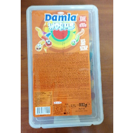 Жув.цукерка 'DAMLA FRUIT WORM' пластик.кор.'Хробач