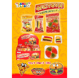 Мармелад 'Фастфуд мiкс' 10гр  (60 шт*12)ШТ